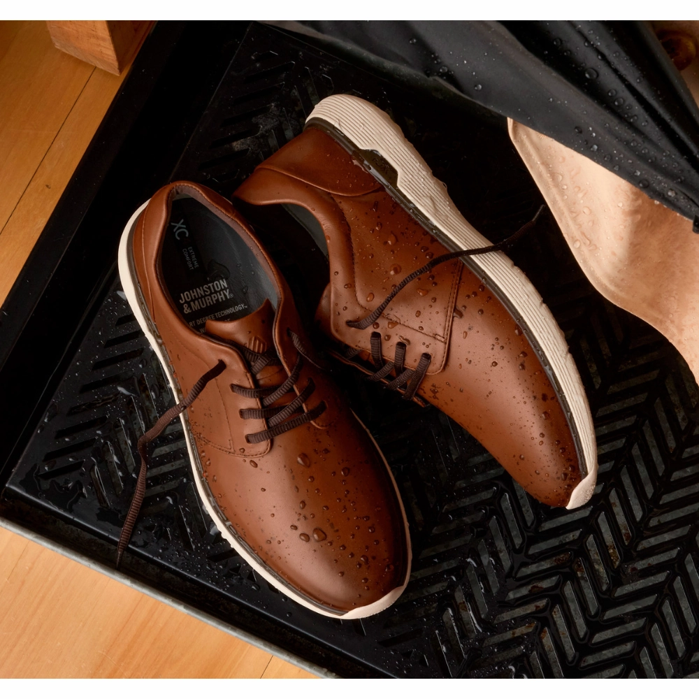 Waterproof Shoe Covers Target Johnston & Murphy XC4 Prentiss 2 Plain Toe Tan Leather Shoe (Men's)