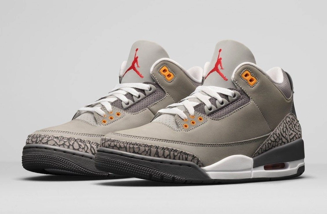 Light Basketball Shoes With Good Grip Jordan 3 Cool Grey Basketball Shoes