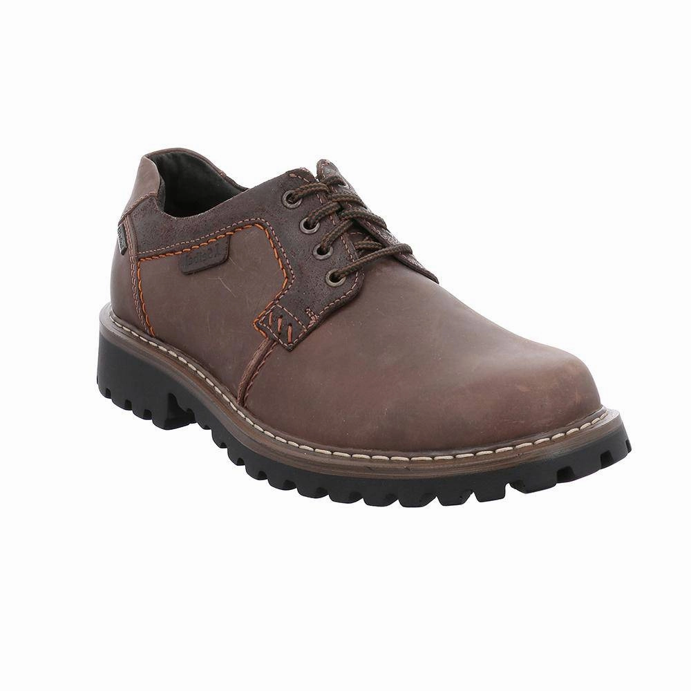 Josef Seibel Chance 08 Mens Moro Brown Leather Waterproof Lace Up Shoes Waterproof Over Shoe Covers