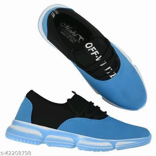 Men's Mesh Stylish Blue Sports Shoes Rotating Running Shoes