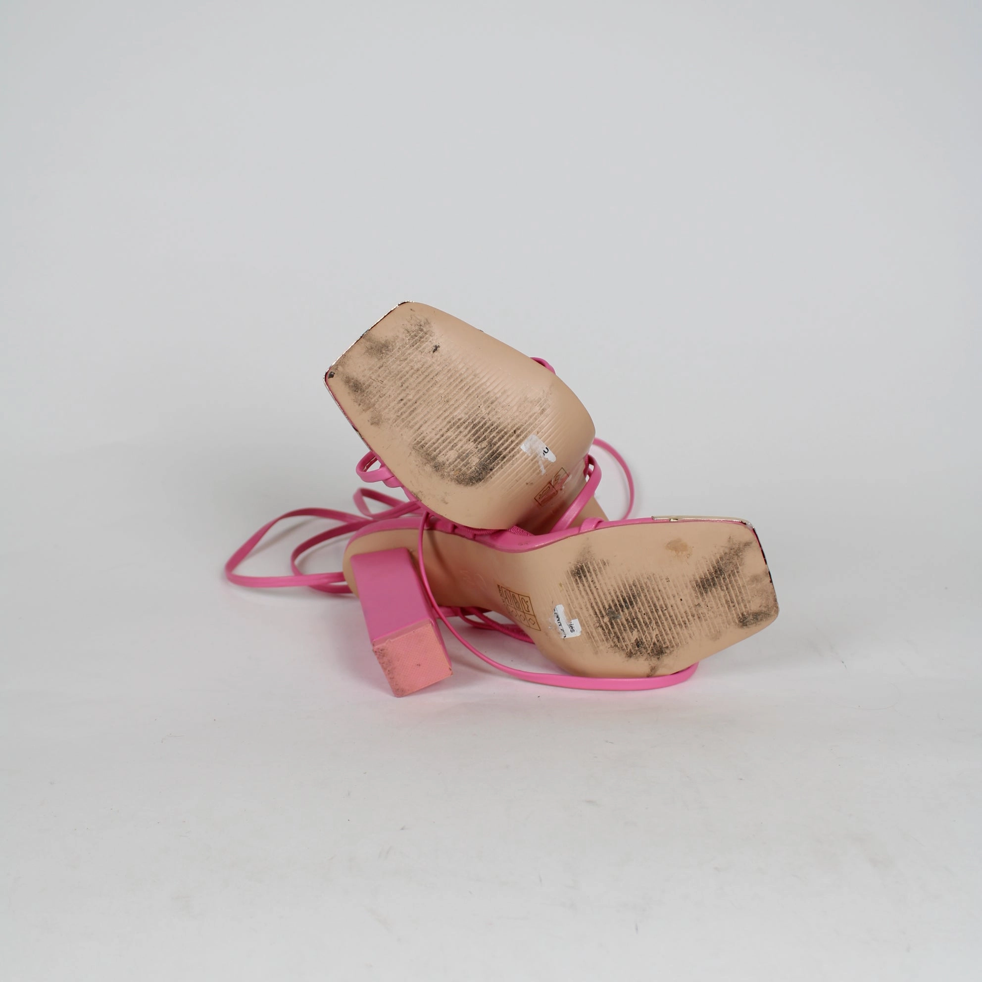 Public Desire Pink Wrap Heels Alternative Heels