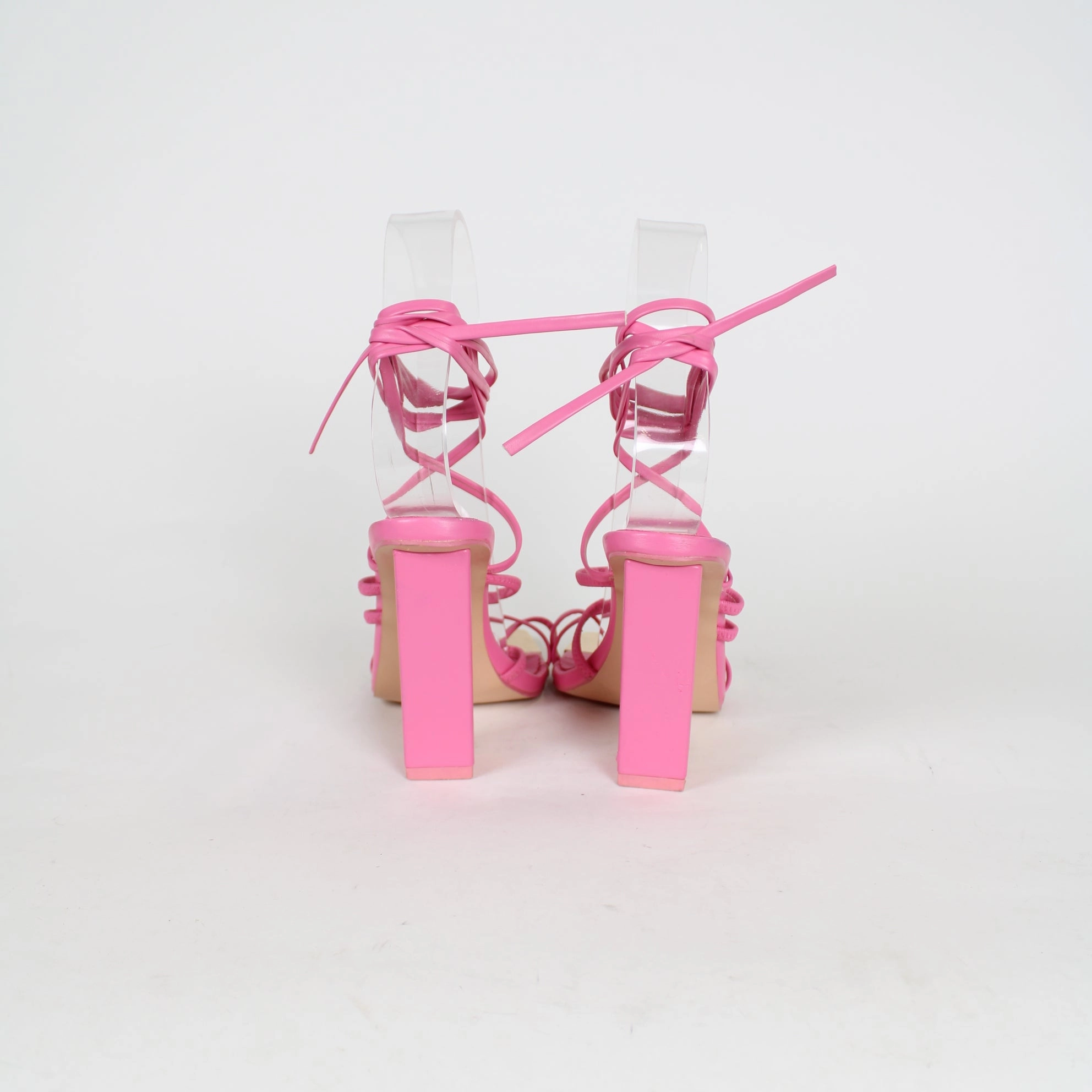 Public Desire Pink Wrap Heels Louis Vuitton High Heels