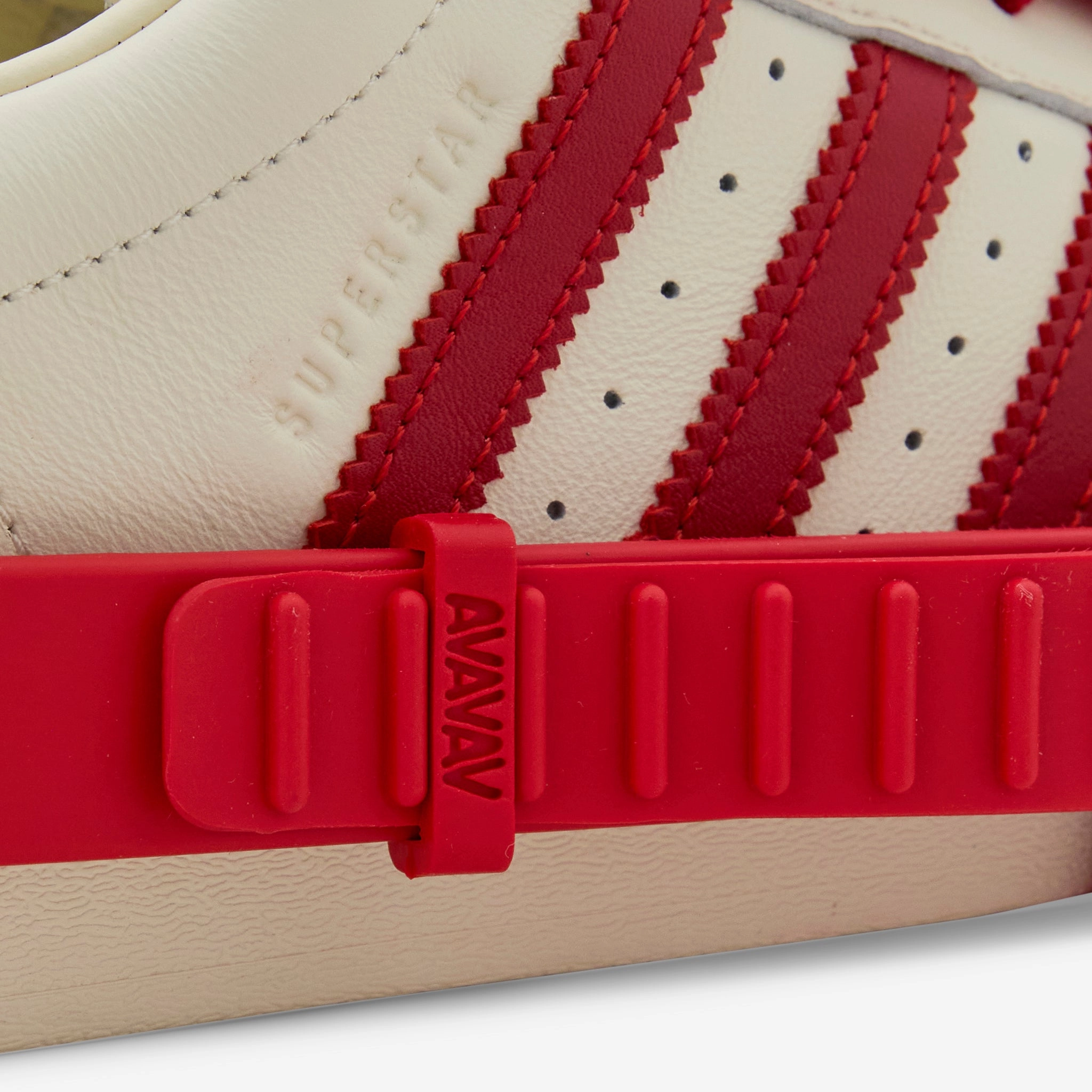 Avavav x Women's Superfinger Superstar Better Scarlet | Cream White | Better Scarlet Cool Ways To Lace Adidas Shoes