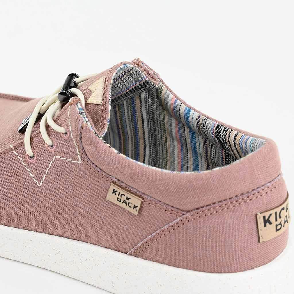 Hermes Shoes Loafers Kickback Haven Mens Dusky Pink Textile Arch Support Lace Up Loafers