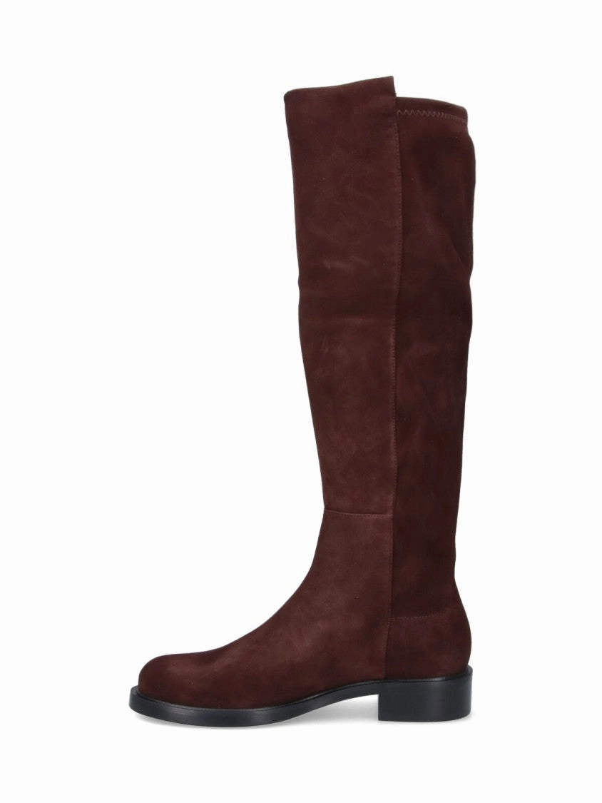Krafty Knee High Boot Knee-High Brown Suede Boots With Minimalist Design