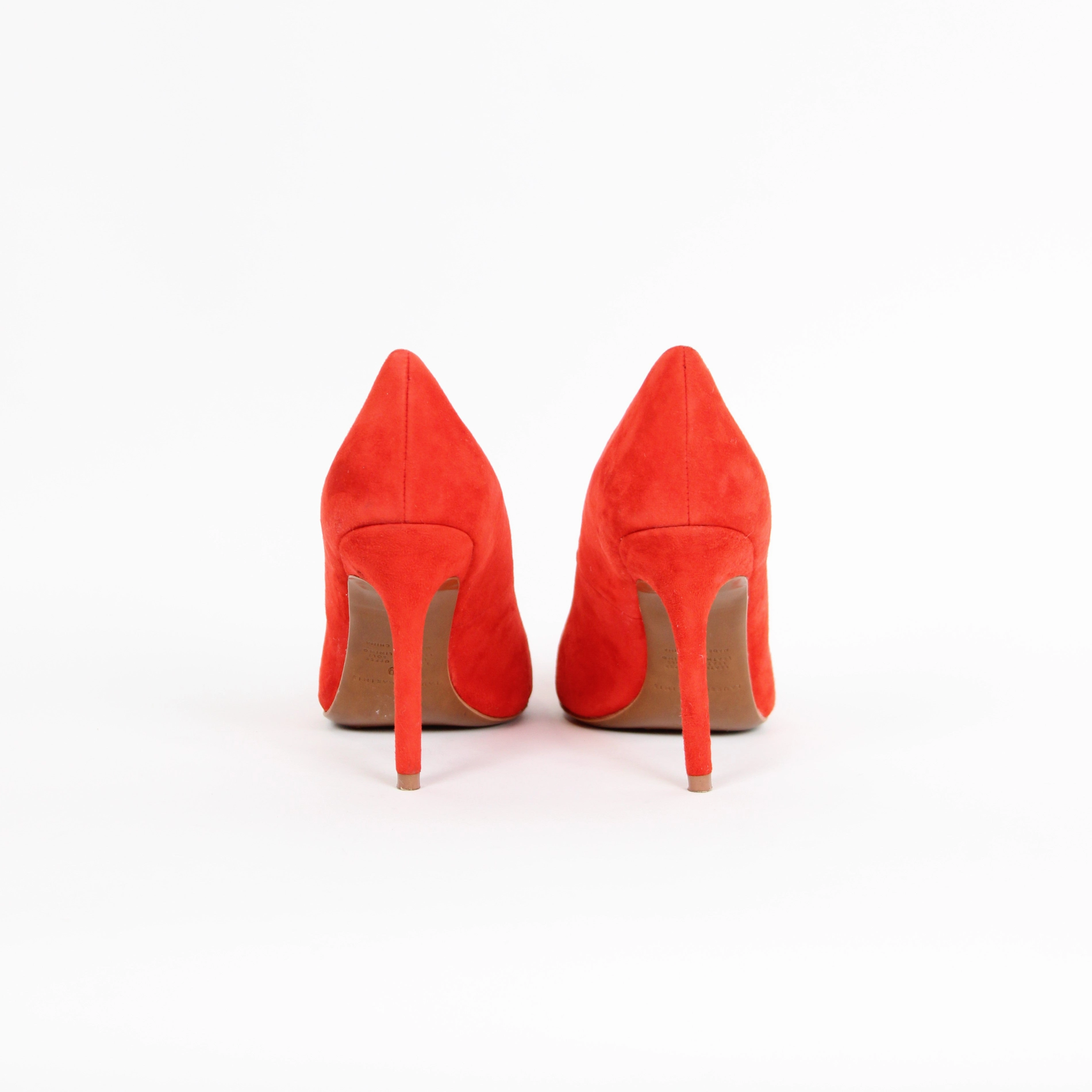 High Heels Shoes 15cm Lauren Marinis Red Suede Stiletto Heels