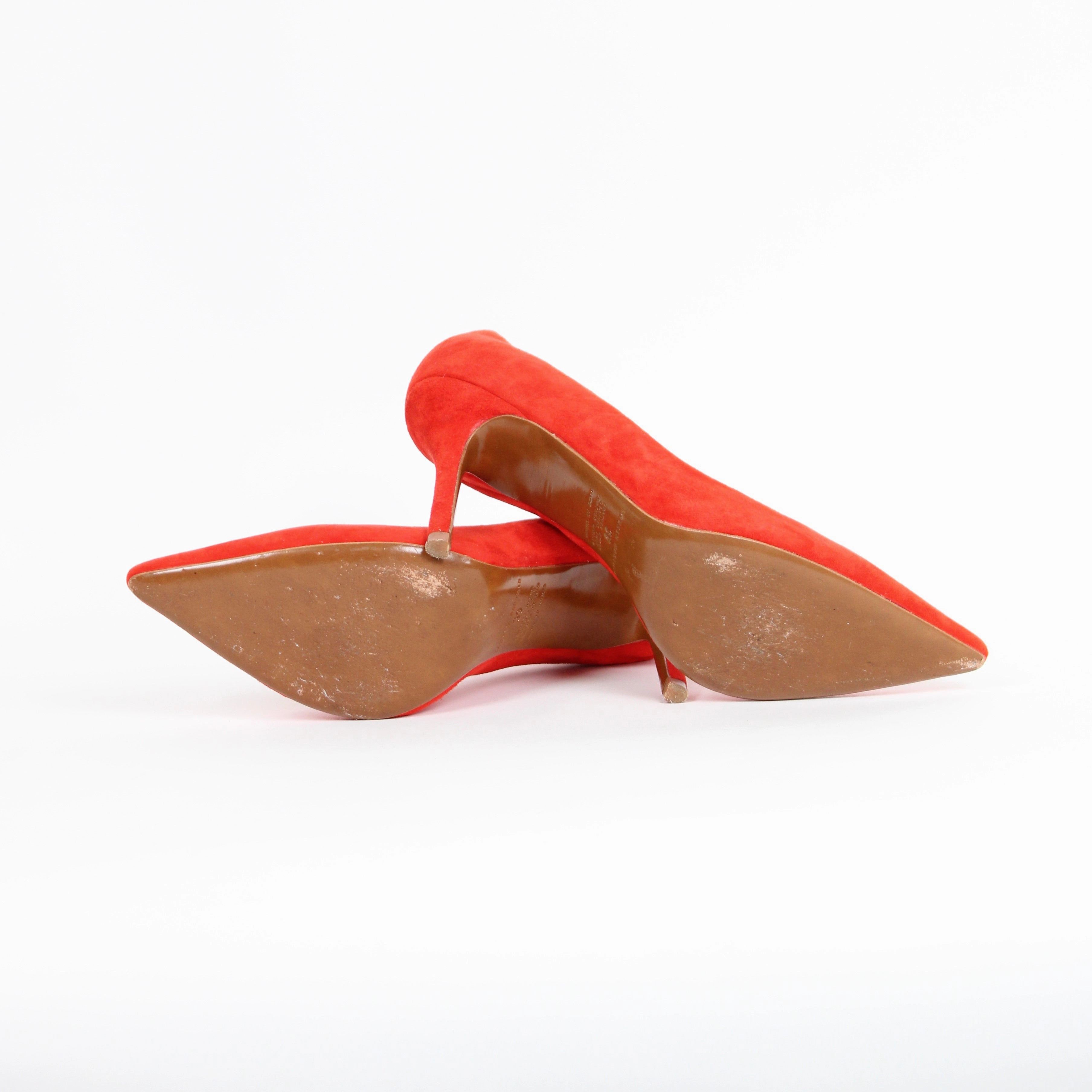 Lauren Marinis Red Suede Stiletto Heels Pornpics High Heels