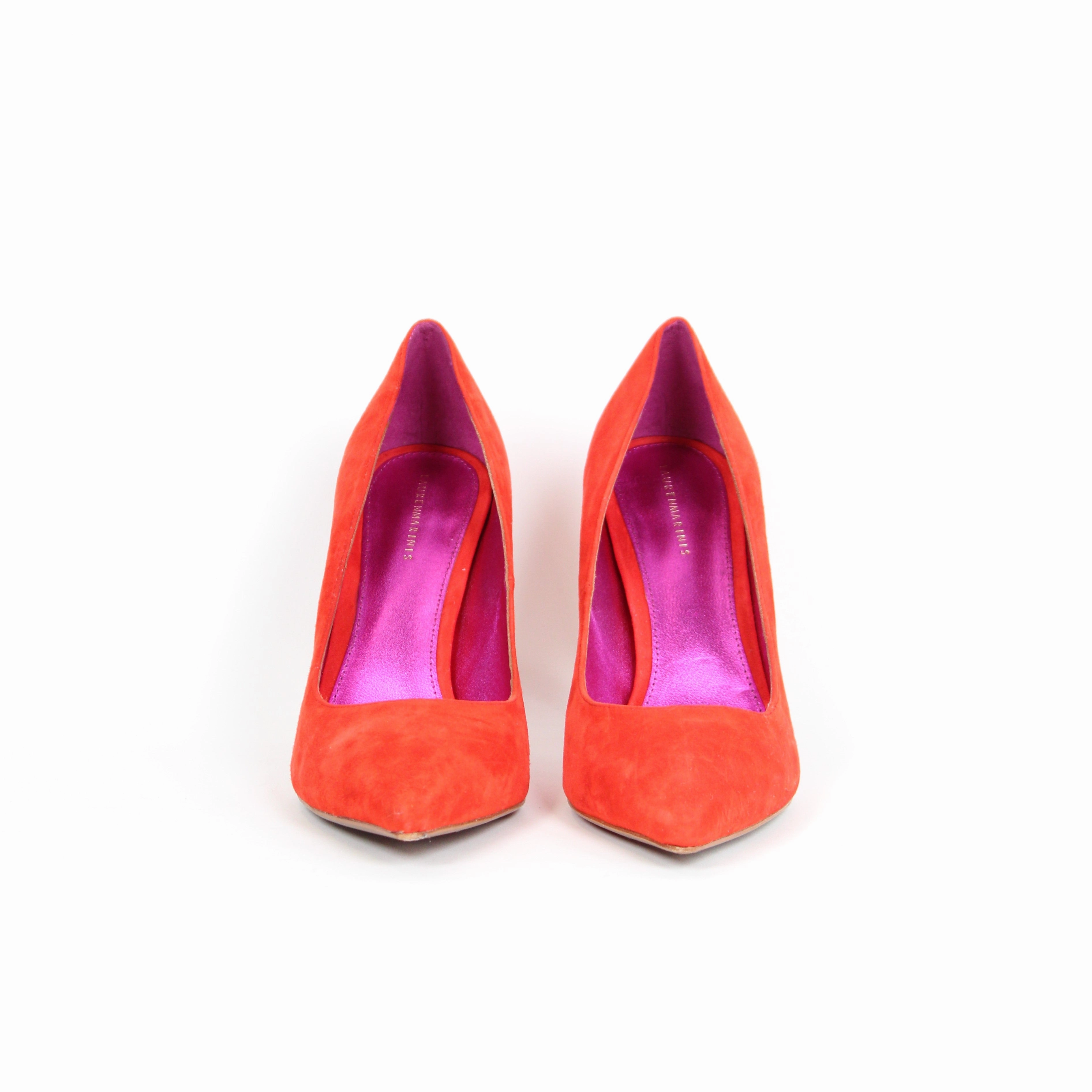 Lauren Marinis Red Suede Stiletto Heels High Heels And Sexy Legs