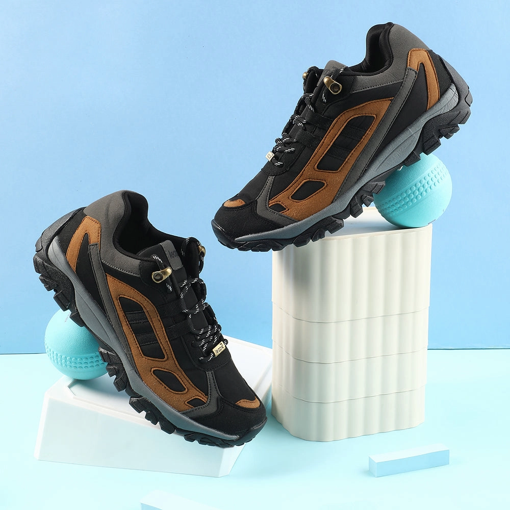 10mm Drop Running Shoes Leap7x Black Sports Lacing Running Shoes For Men EAST-1 By Liberty