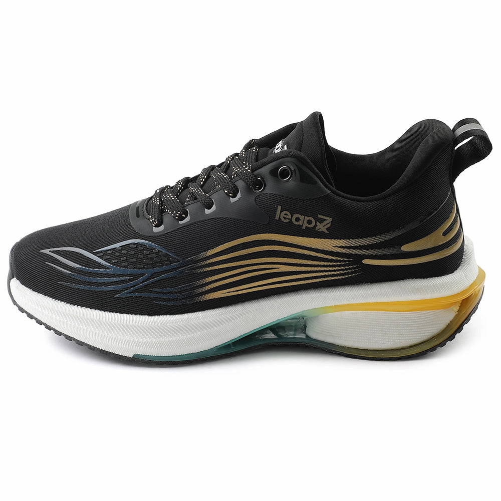 Leap7x Black Sports Lacing Running Shoes For Men MOSCOW-2 By Liberty Hovr Running Shoes