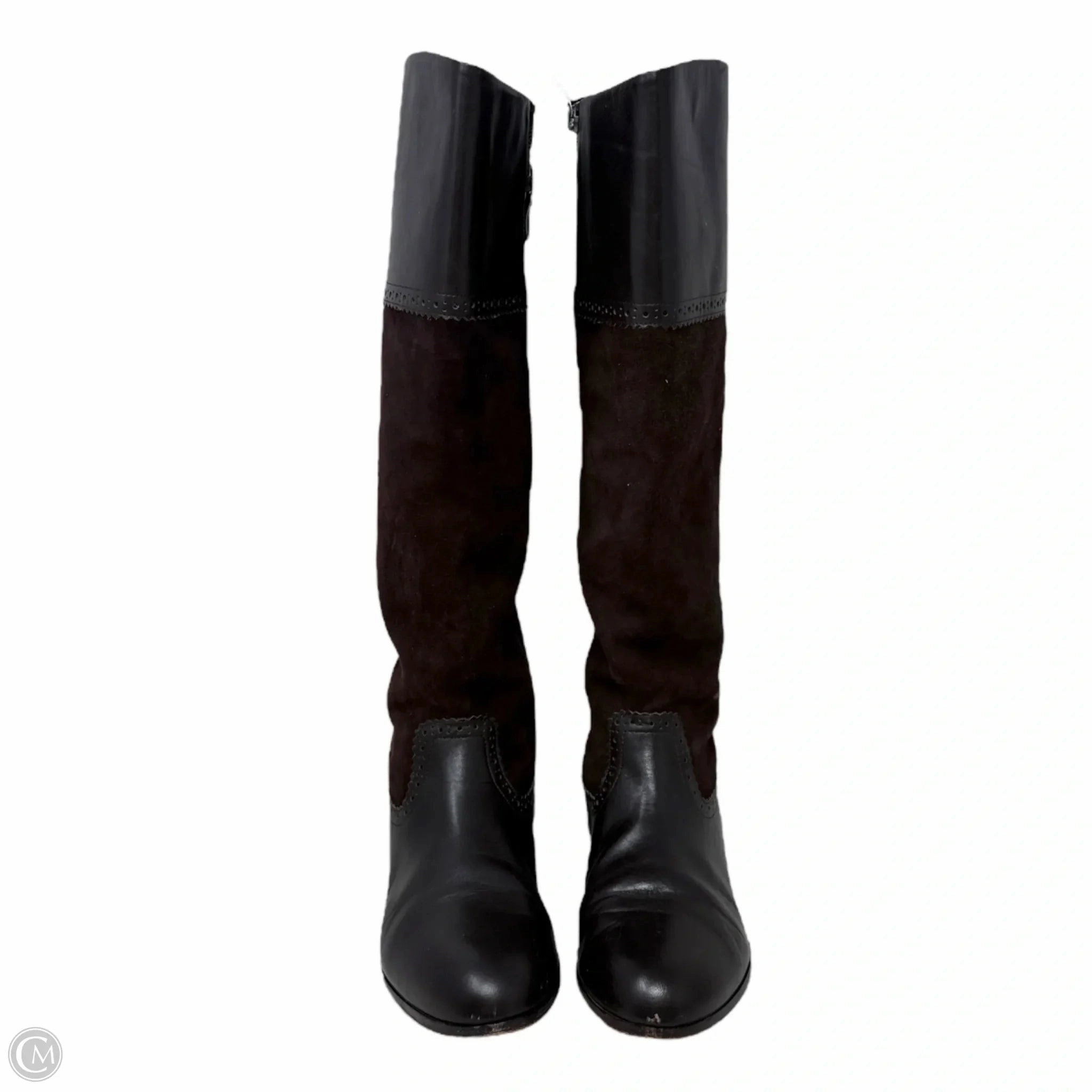 Dress With Knee High Boots Leather Knee High Boots By Brooks Brothers In Brown, Size: 8