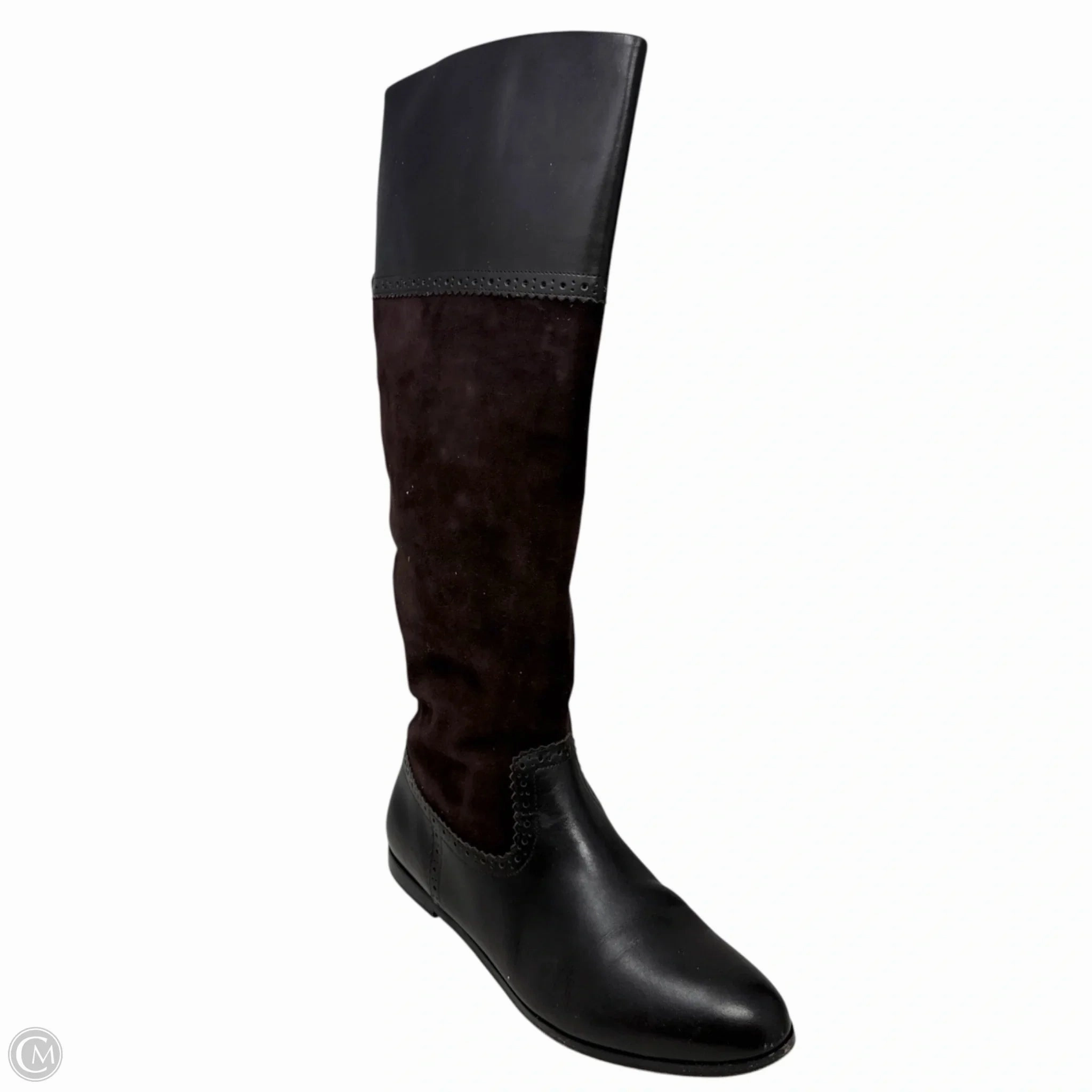 Leather Knee High Boots By Brooks Brothers In Brown, Size: 8 Camel Knee High Boots