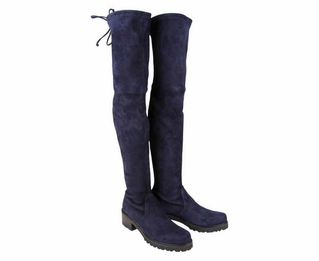 Stuart Weitzman Women's Suede Over the Knee Boot Thigh High Cowboy Boots