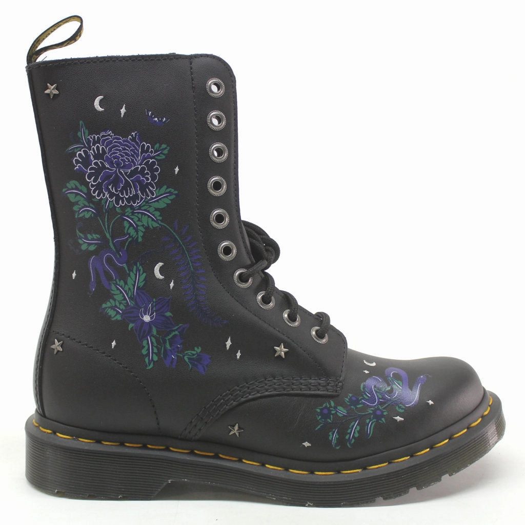 Cavendars Boots Dr. Martens 1490 Floral Smooth Leather Women's Mid-Calf Boots