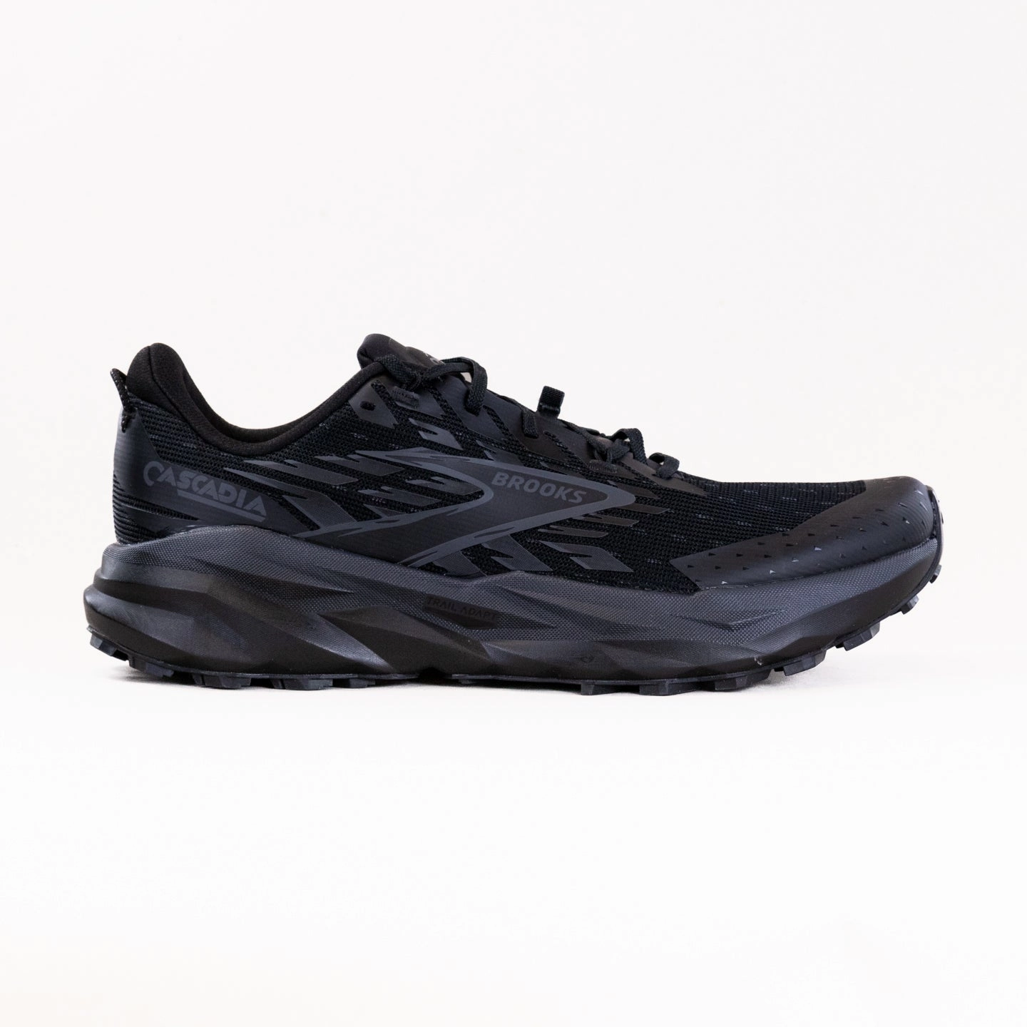 Brooks Cascadia 19 (Men's) - Black/Ebony/Ebony Best Trail Running Shoes For Heavier Runners