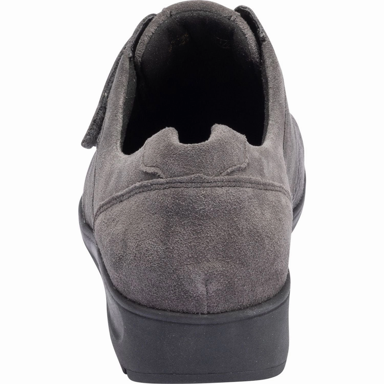 Climbing Shoes Moderate Waldlaufer M12302 406 052 Mimi-S Ladies Grey Suede Touch Fastening Shoes
