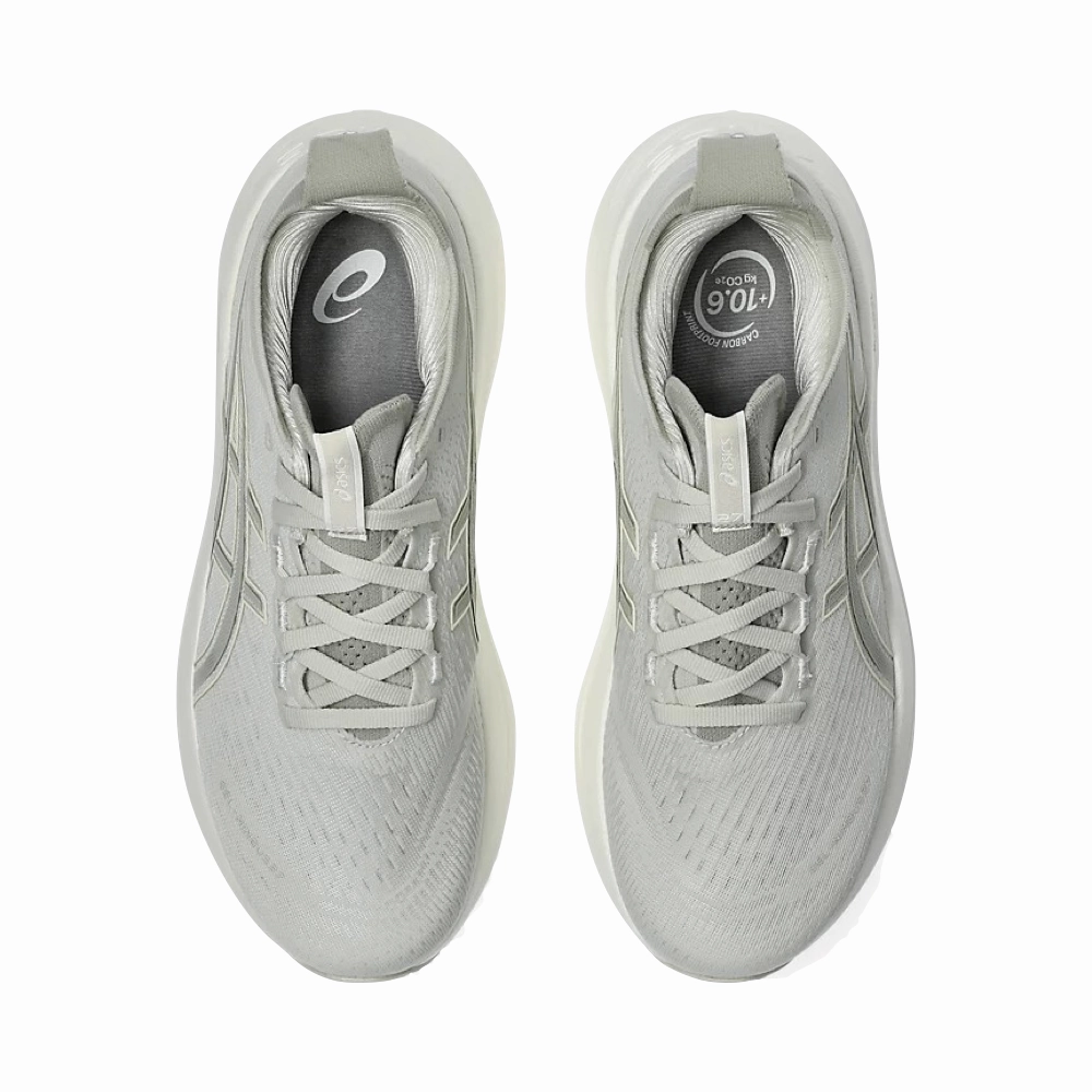 Asics Women's Gel Nimbus 27 Sneaker in Lake Grey/White Sage Asics Shoes Slip On