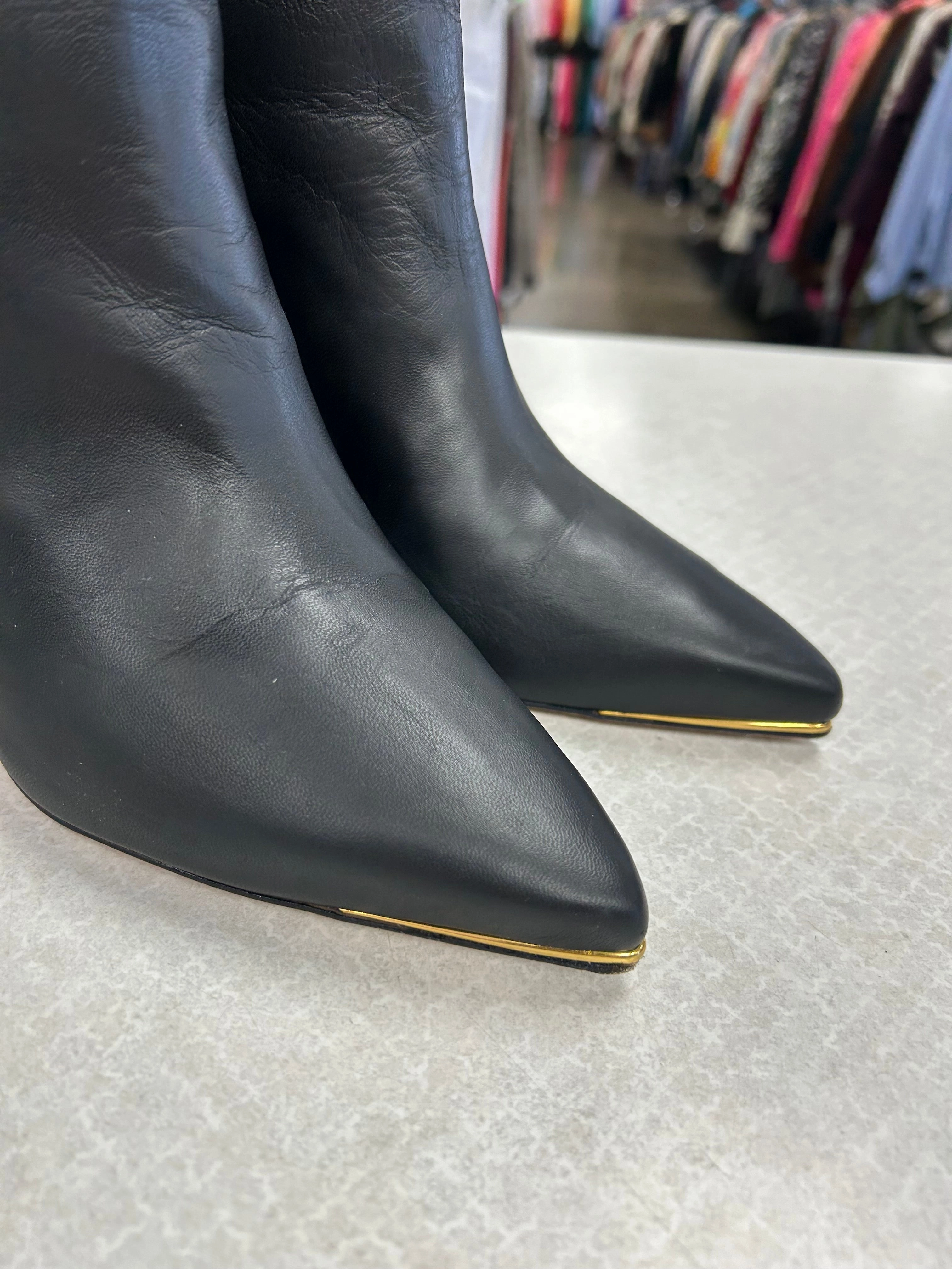 Denim Boots Boots Over-the-knee Heels By Tory Burch In Black, Size: 8.5