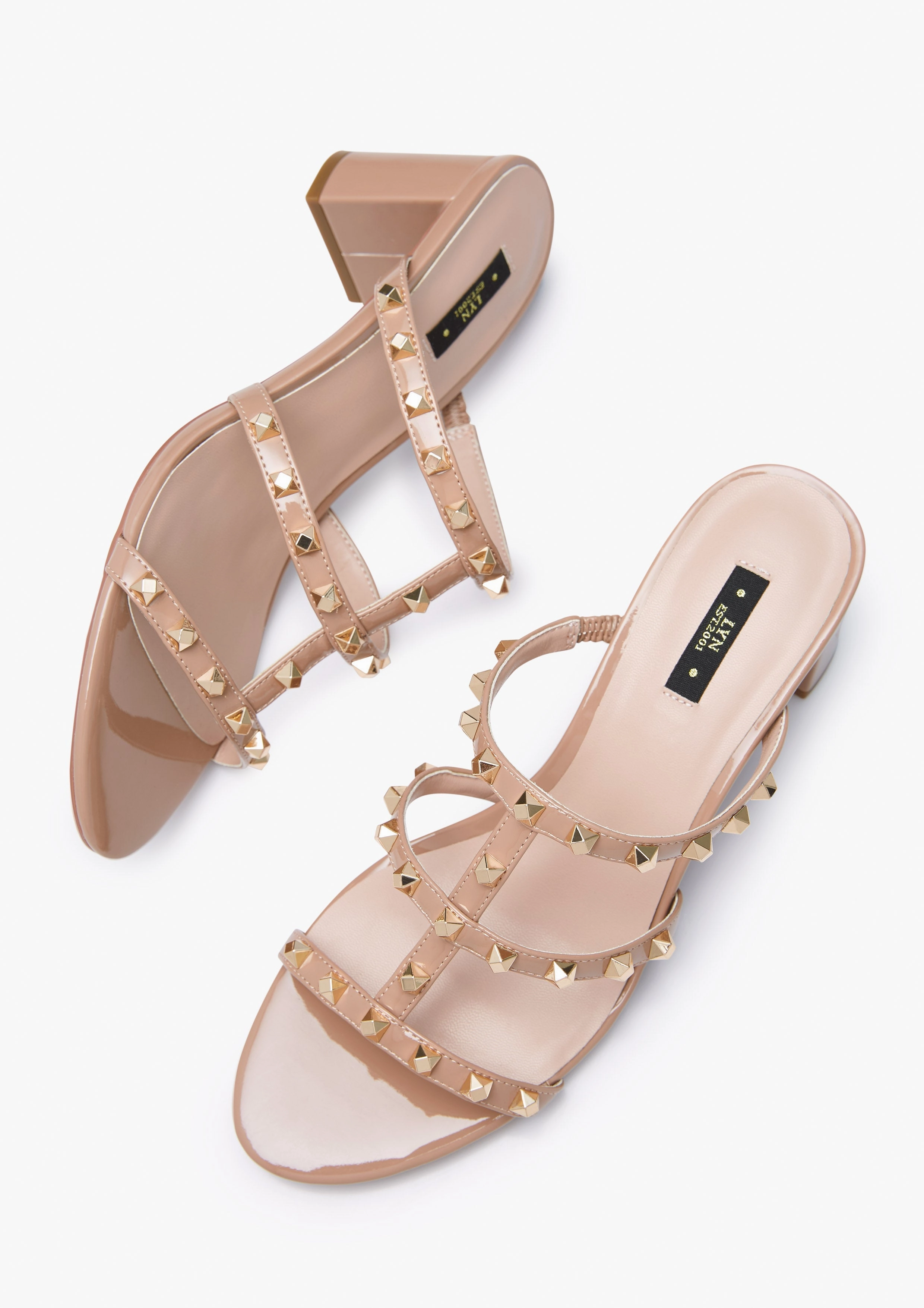 Linda Heels Brown High Heel Clogs And Mules