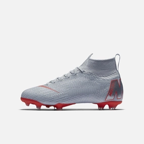 Paul Rodriguez Nike Shoes Kid's Superfly 360 Elite FG Soccer Cleats - Grey/Platinum/Silver