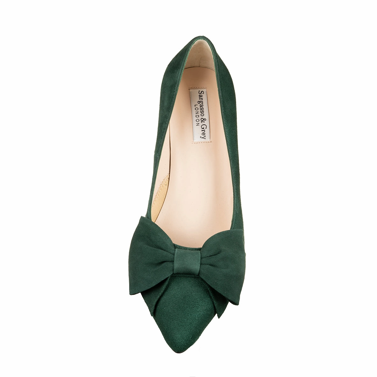 Lori Extra-Wide Fit Court Shoe  Green Suede