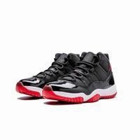 Men's Jordan 11 Retro Basketball Shoes - Black Red Nike Shoes Revolution