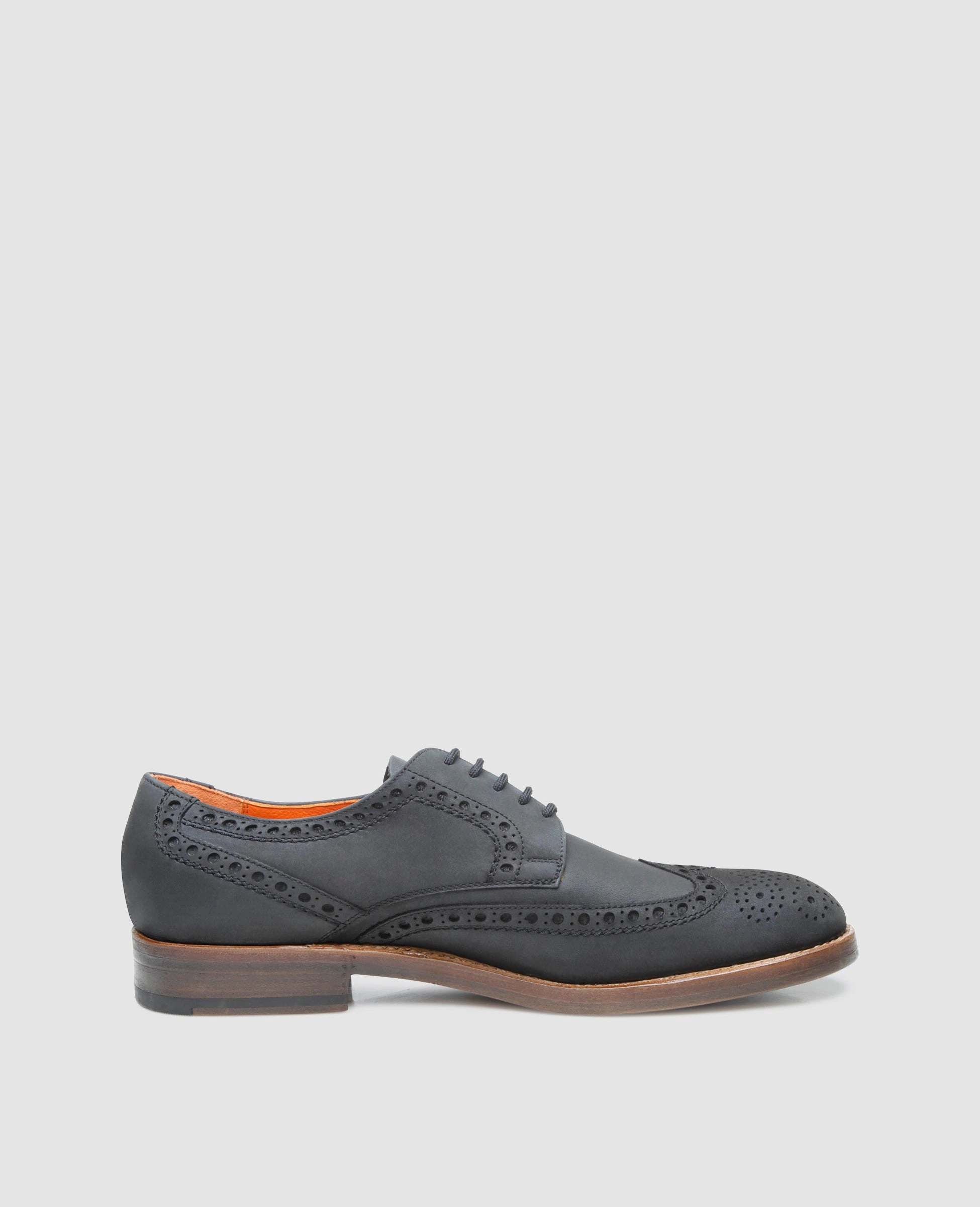 Luzern Full-Brogue J - Black Metallic Lace Up Shoes