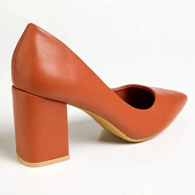 Tallest High Heels Ever Madison Patricia Block Heel Court - Tan