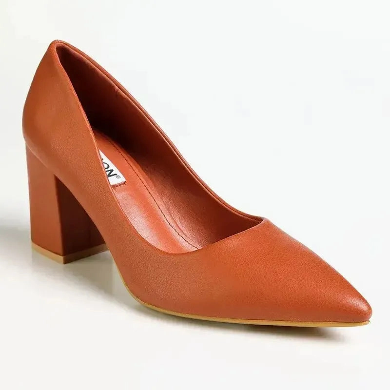 Madison Patricia Block Heel Court - Tan