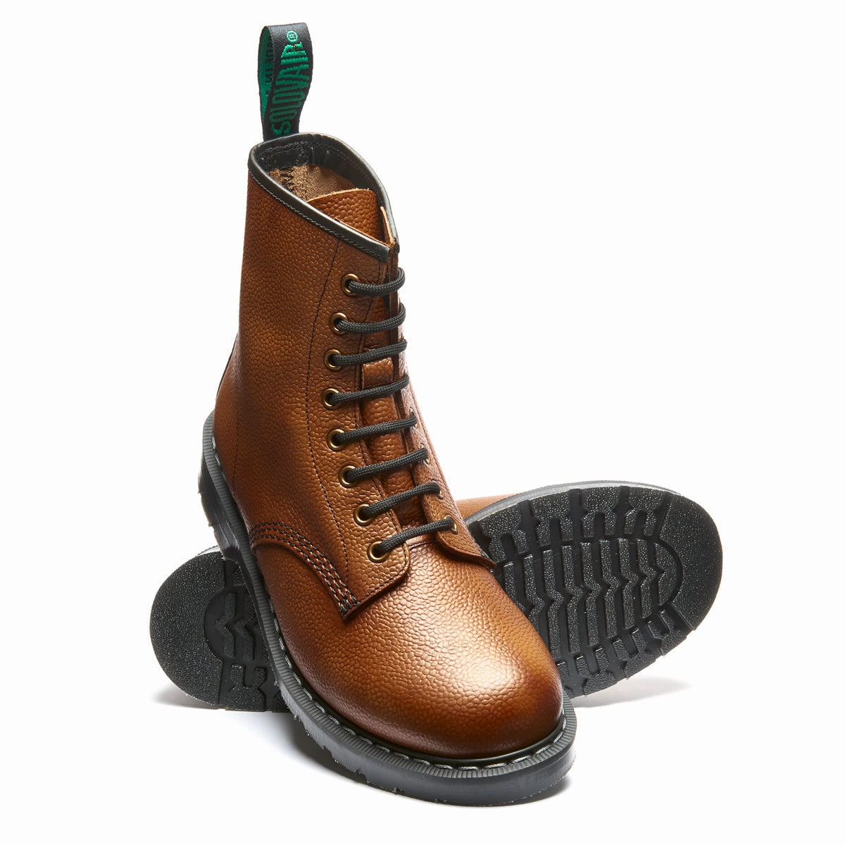 Derby Shoes With A Suit Mahogany Country Calf Grain 8 Eye Derby Boot