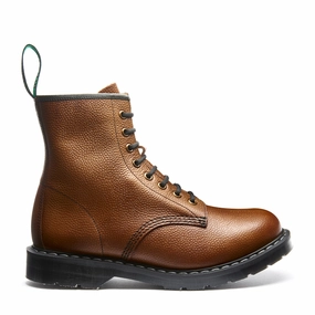 Rubber Sole Derby Shoes Mahogany Country Calf Grain 8 Eye Derby Boot