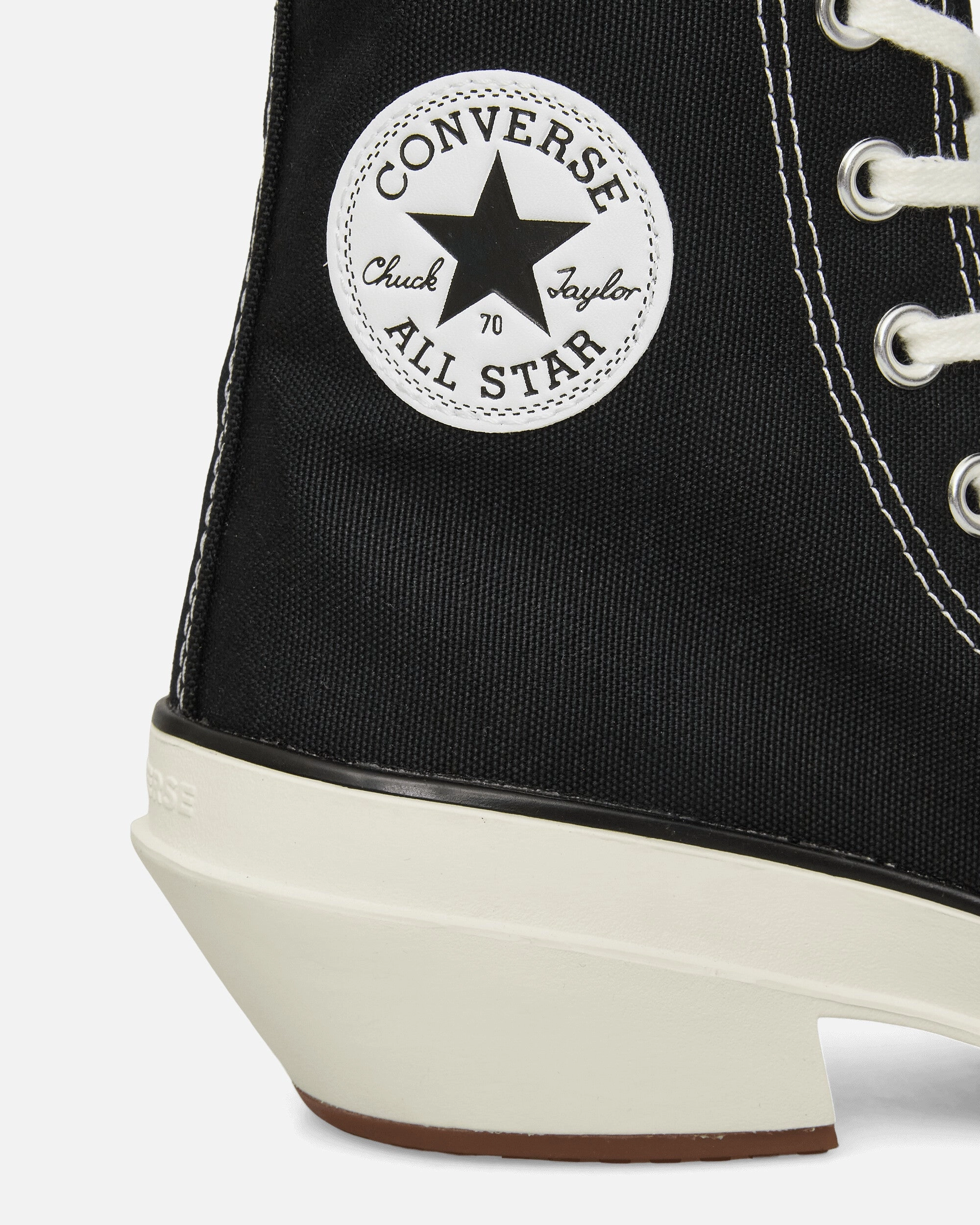 Women's Chuck 70 De Luxe Pointed Sneakers Black Inch High Heels