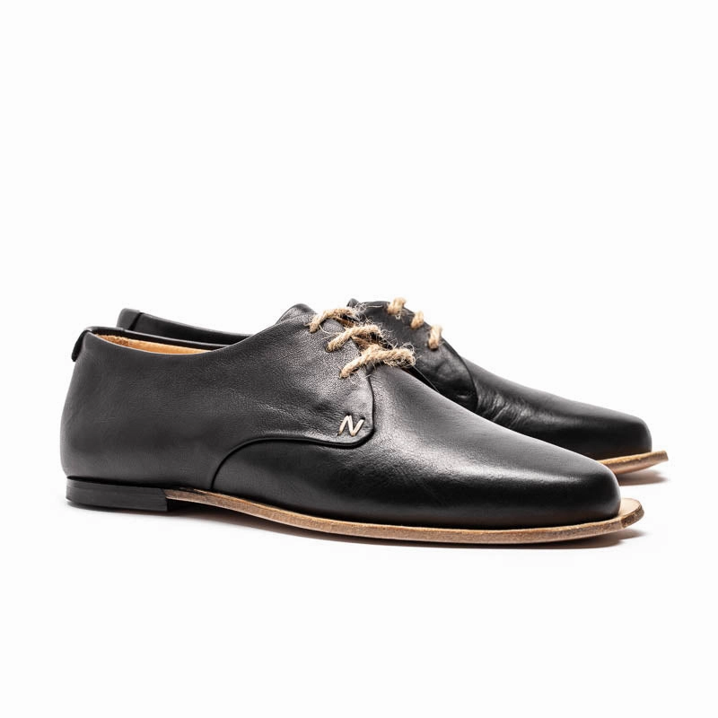 MANNY Black | Leather Derby Oxford Vs Derby Shoes