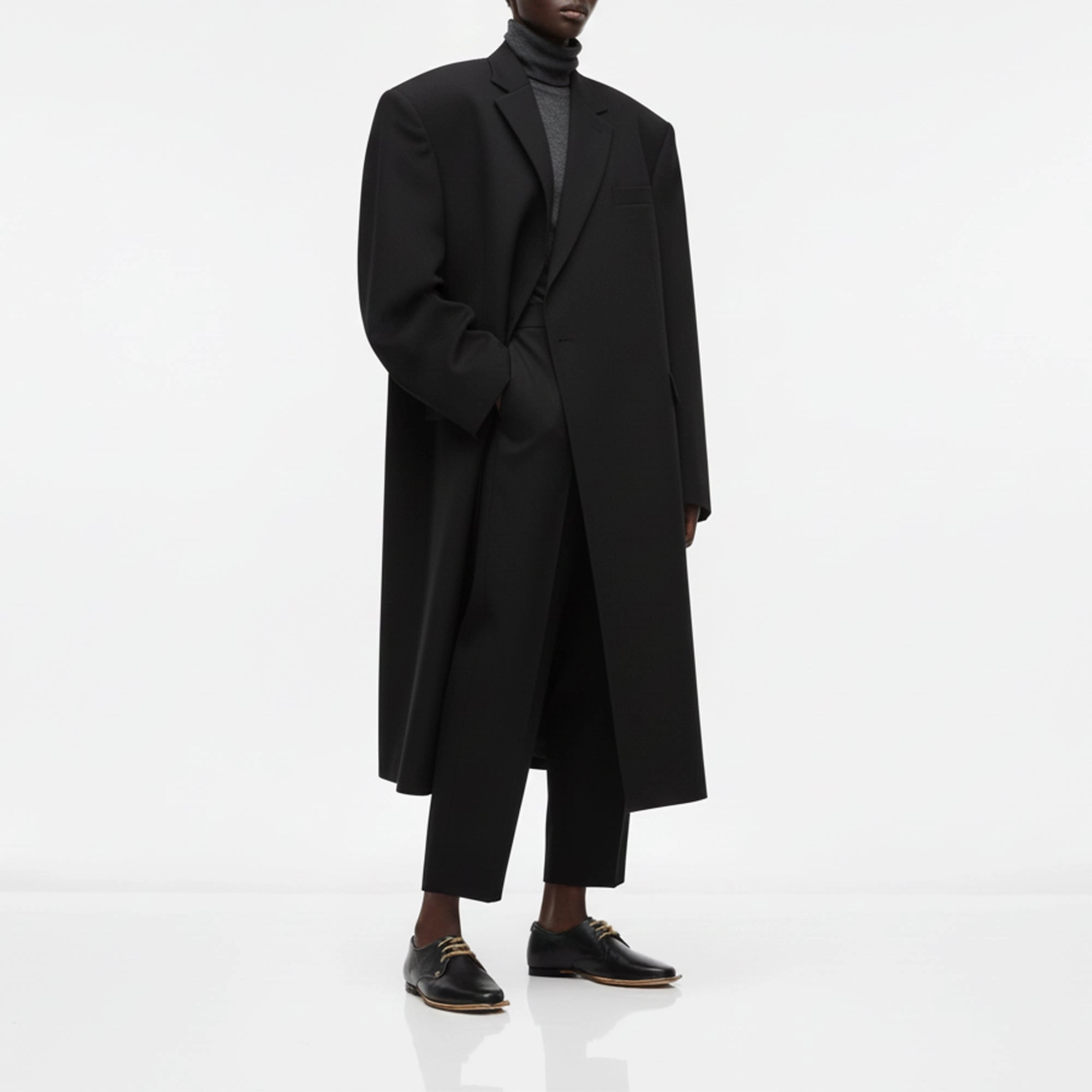 U Tip Derby Shoes MANNY Black | Leather Derby