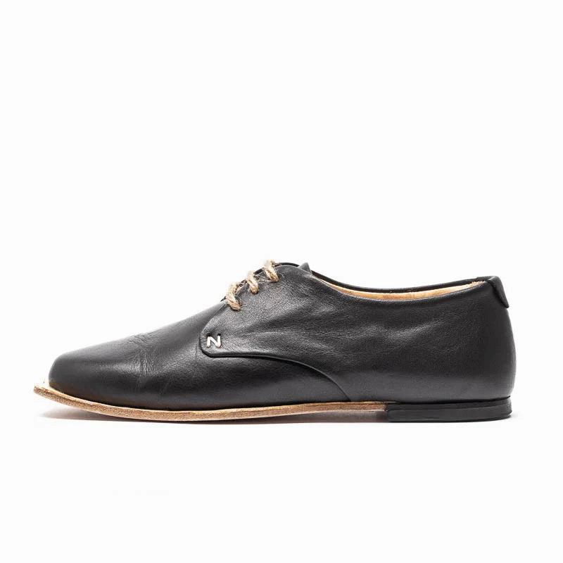 Brown Lace Up Shoes MANNY Black | Leather Derby