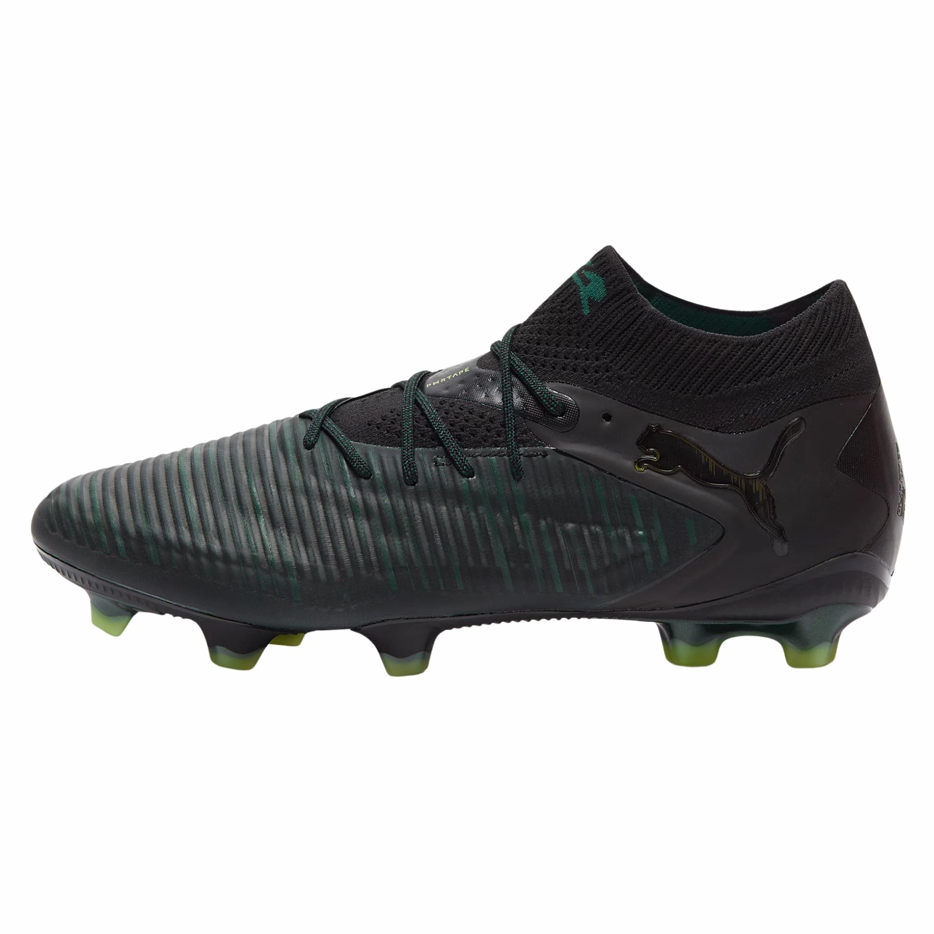 Teamgeist Soccer Cleats Puma Future 8 Ultimate Firm Ground Soccer Cleats (Black/Fizzy Light/Green)