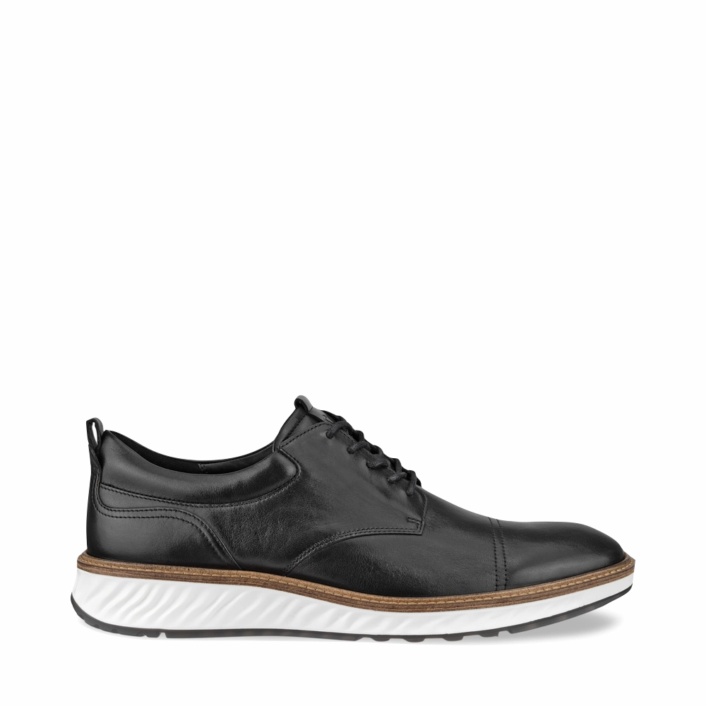 Ecco Men's ST.1 Hybrid Cap Toe Derby Lace (Black) Brogue Derby Shoes