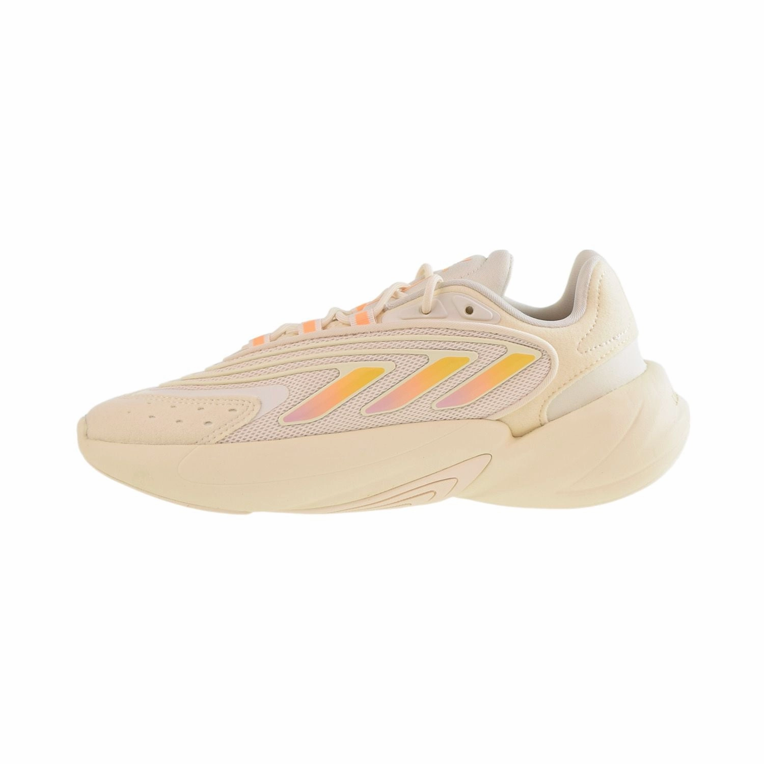 Adidas Ozelia Women's Shoes Cream White-Sand Strata-Acid Orange Running Shoes For Overpronators