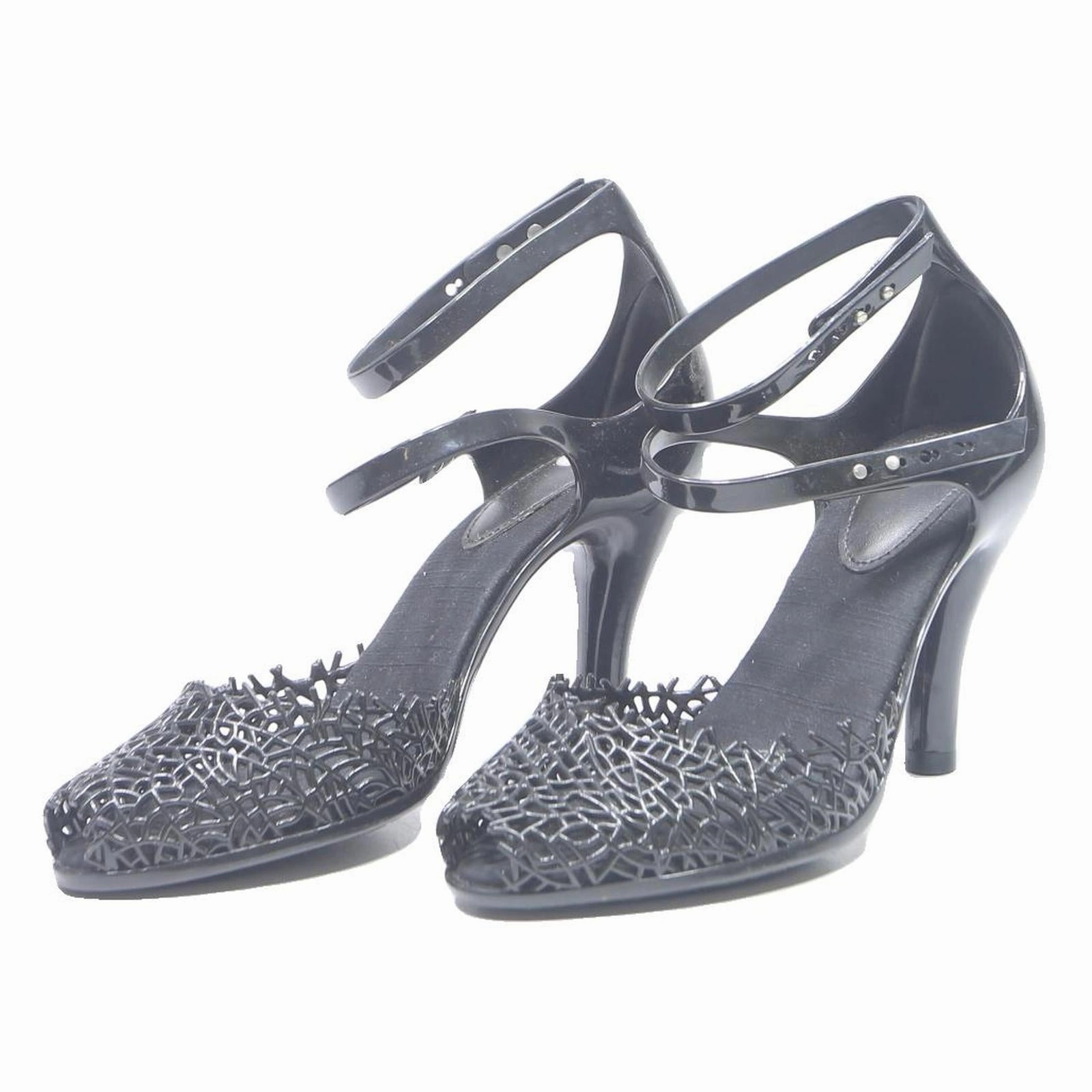 Strappy Gladiator High Heels MELISSA Womens Black Strappy Heels Synthetic UK 6.5 Elegant Summer Footwear