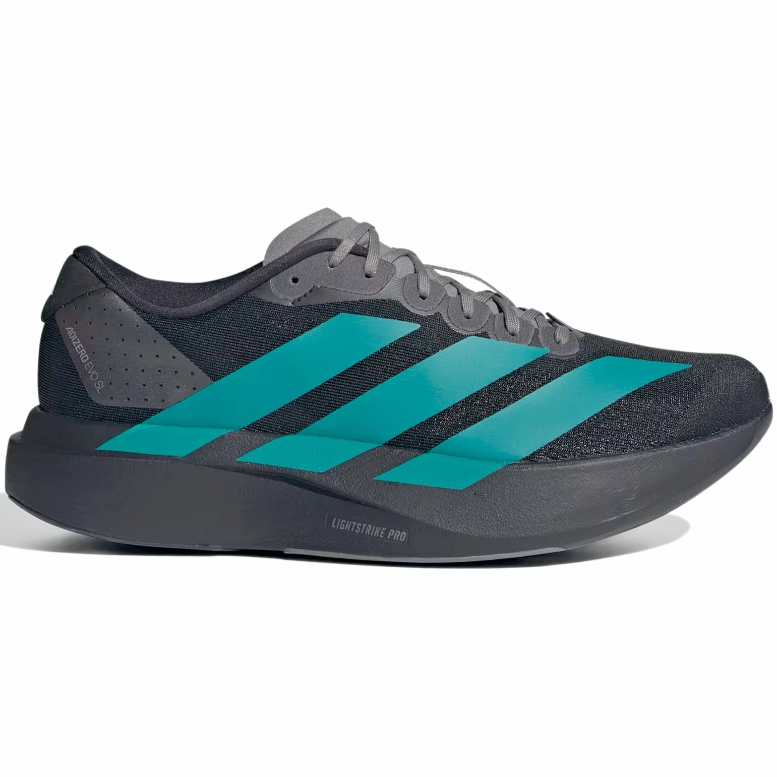 Adidas Running Ultraboost Shoes Men's Adizero EVO SL Running Shoes Core Black / Pure Teal / Grey Four