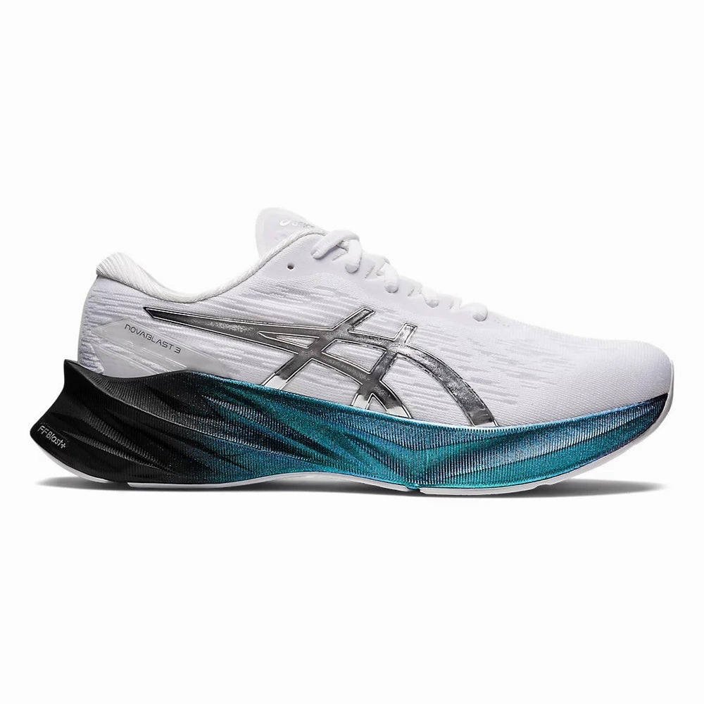 Asics Volleyball Shoes Usa Men's Asics Novablast 3 Platinum, White/Pure Silver, 14 D Medium