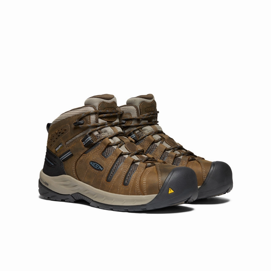Best Winter Hiking Boots Men's Flint II Waterproof Boot (Steel Toe)  |  Cascade Brown/Orion Blue