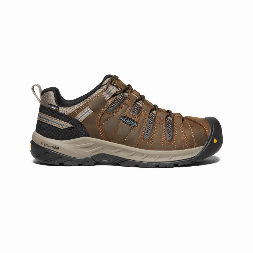 Men's Flint II Waterproof (Steel Toe)  |  Cascade Brown/Orion Blue Tongue Pads For Hiking Boots