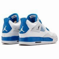 Nike Shoes Air Force Men's Jordan 4 Retro Basketball Shoes - White Blue