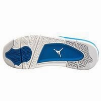 All Nikes Shoes Men's Jordan 4 Retro Basketball Shoes - White Blue