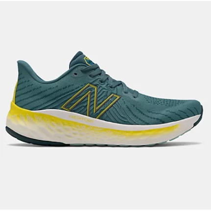 New Balance 574 Green Women's Men's New Balance Fresh Foam Vongo v5, Deep Sea/Sulphur Yellow, 11.5 D Medium