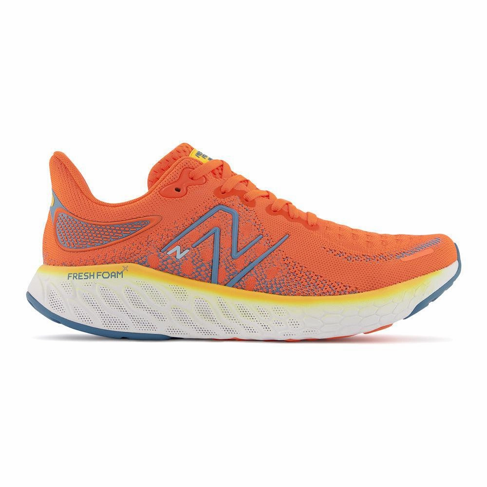 Men's New Balance Fresh Foam X 1080v12, Vibrant Orange/Spring Tide, 10.5 D Medium New Balance Stability Womens Running Shoes