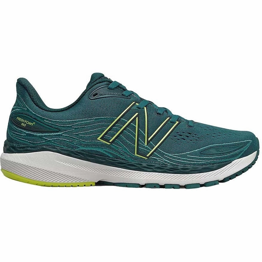Men New Balance 1906r Men's New Balance Fresh Foam X 860v12, Mountain Teal/Sulphur Yellow, 7.5 D Medium