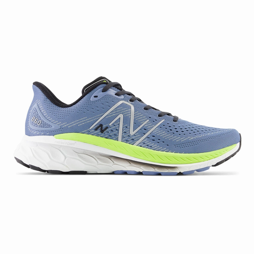Men's New Balance Fresh Foam X 860v13, Mercury Blue/Thirty Watt, 10.5 2E Wide New Balance Wide Fit Womens