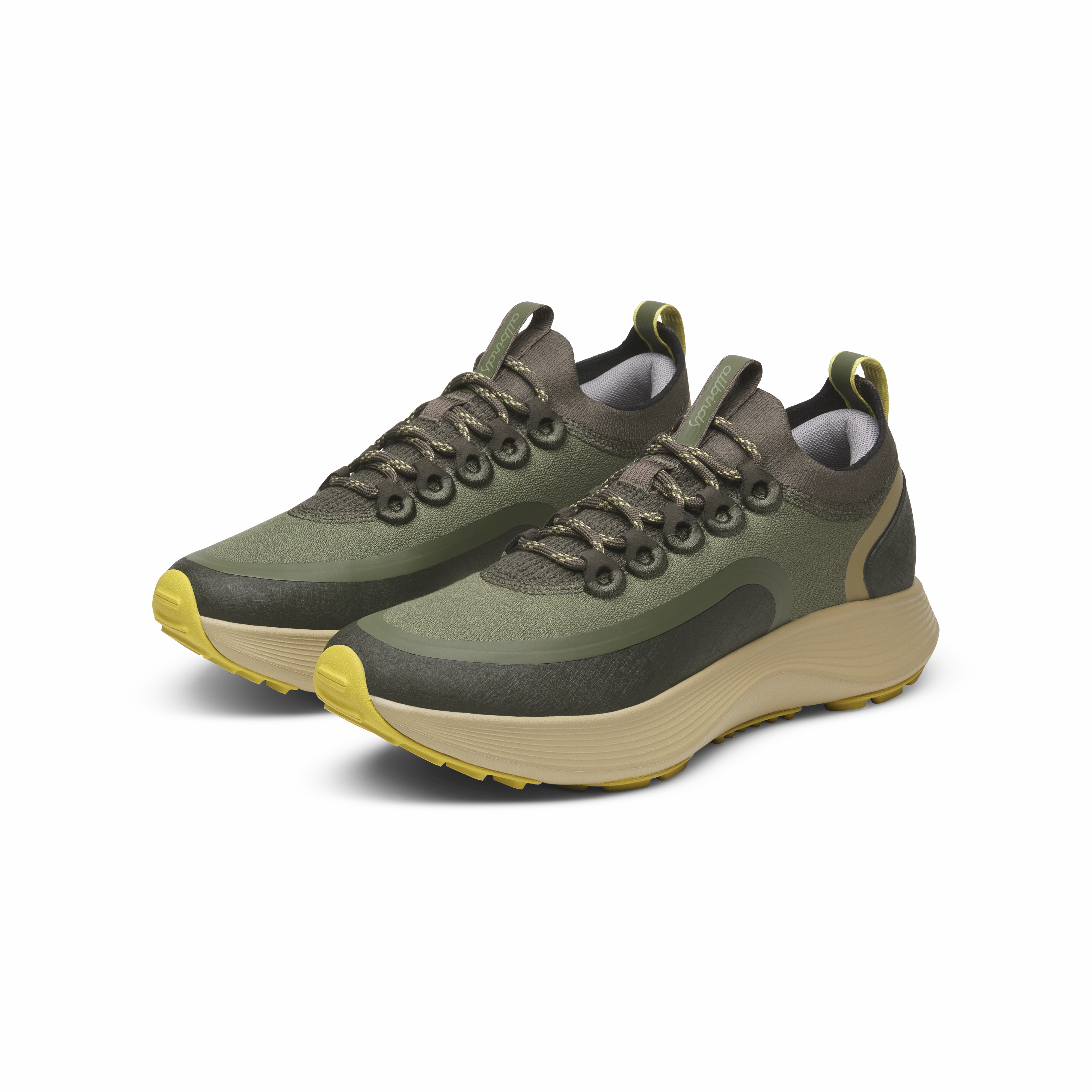 Men's Strider Explore - Rustic Green (Hazy Beige Sole) Hiking In Trail Running Shoes